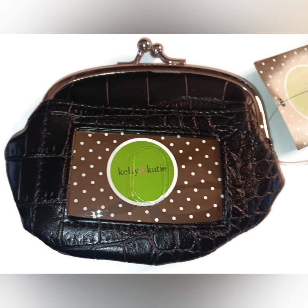 COPY - KELLY & KATIE CROCO CHANGEPURSE, BLACK